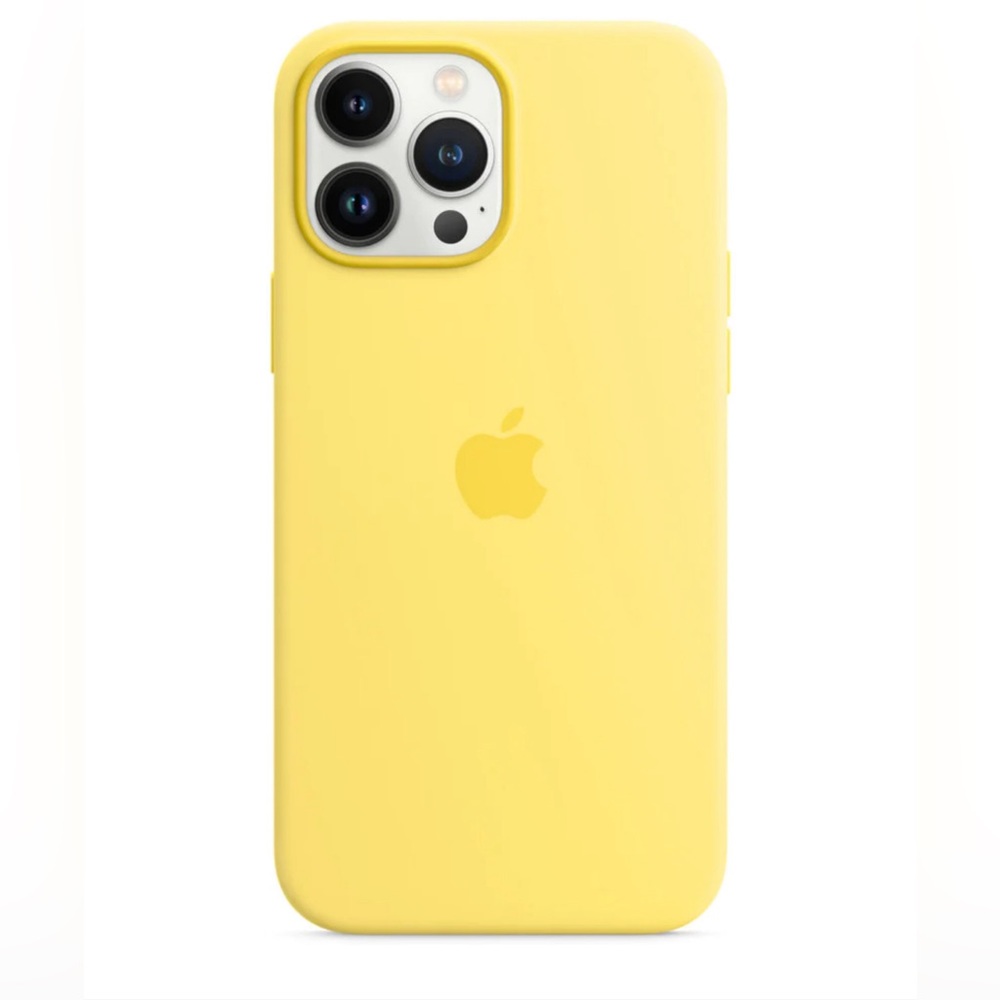 iphone 13 pro max yellow silicone case